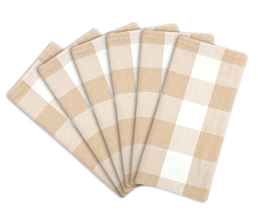 Cotton Napkins - Plaid Cloth Napkins