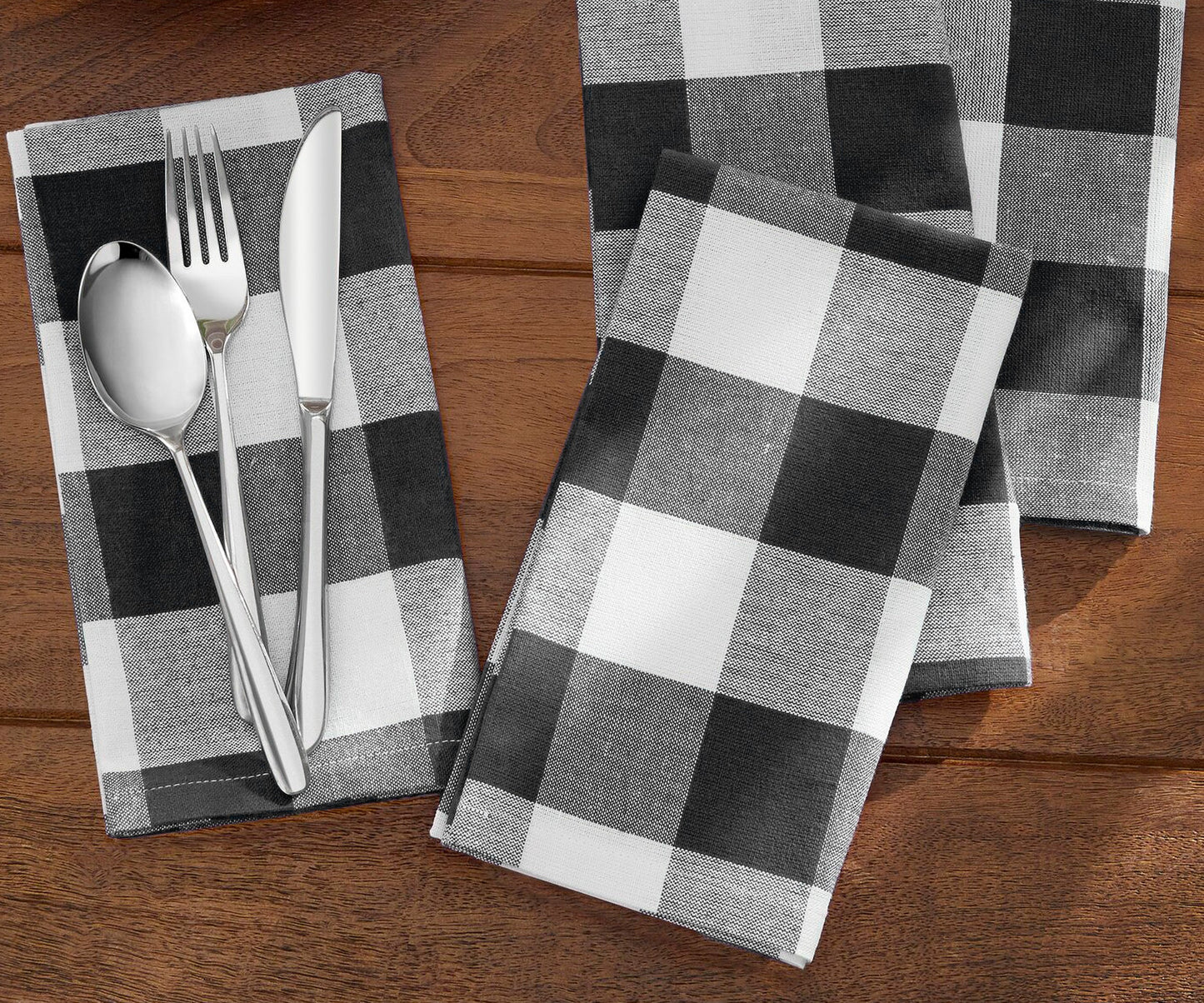 Cotton Napkins - Plaid Cloth Napkins