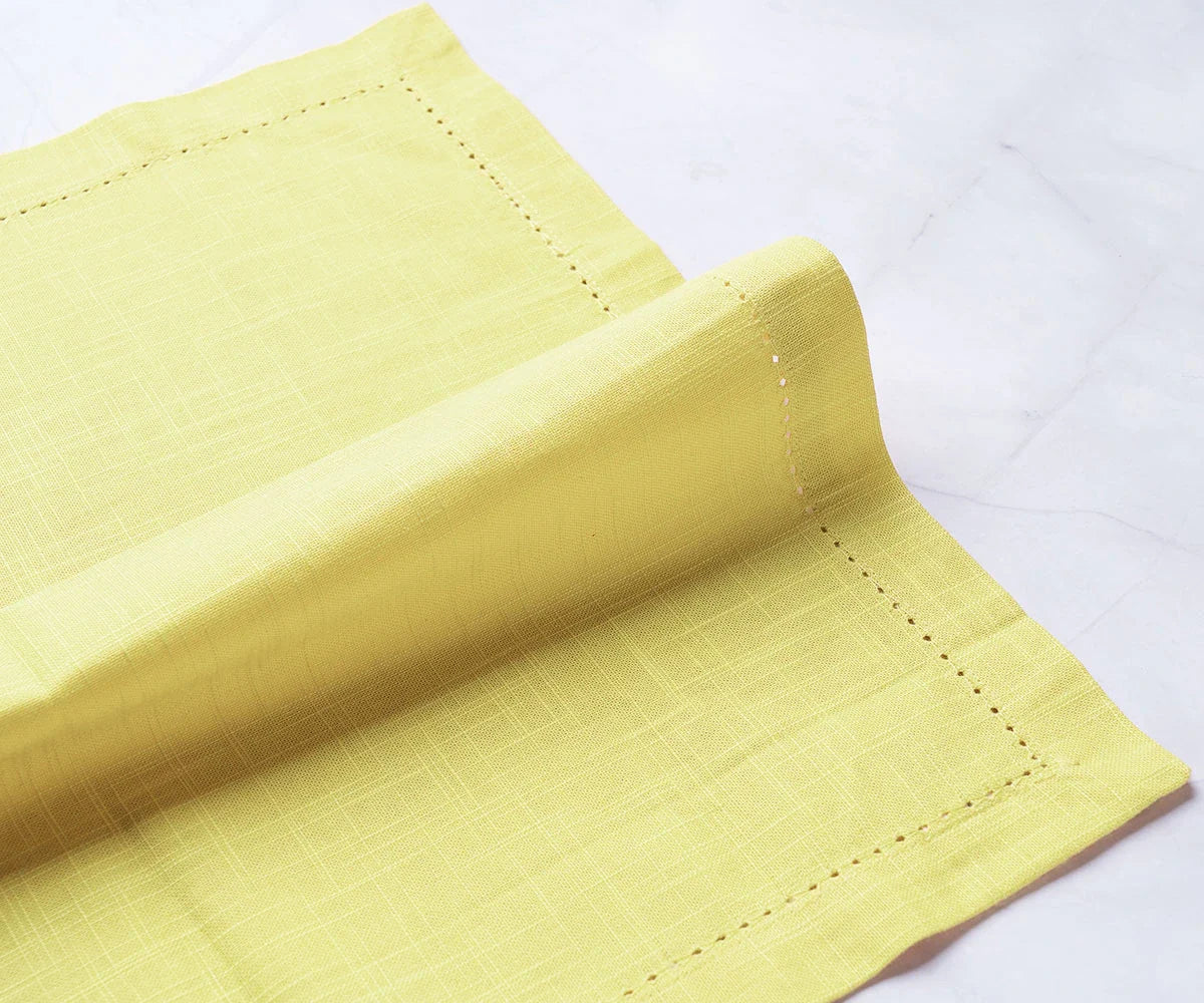 Cotton Dinner Napkins - Hemstitched Cloth Napkins