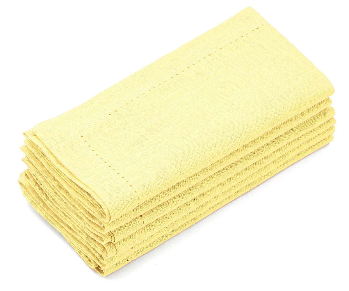 Butter Yellow Hemstitch Napkins