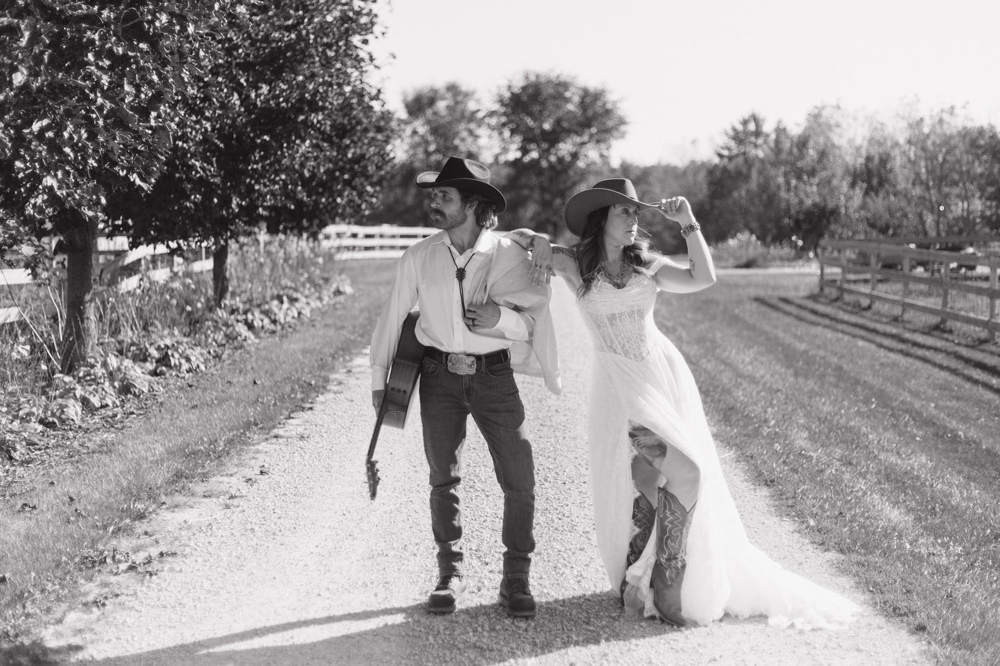 The Meredith Gown – Vintage Prairie Lace Wedding Dress with Basque Waistline