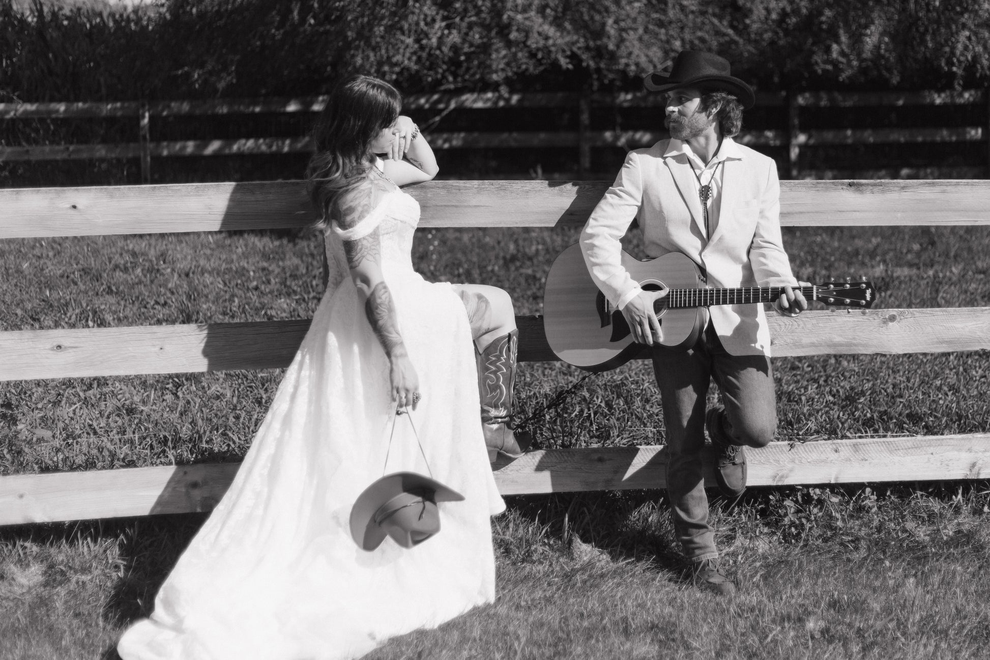 The Meredith Gown – Vintage Prairie Lace Wedding Dress with Basque Wai – A Western Wedding Co