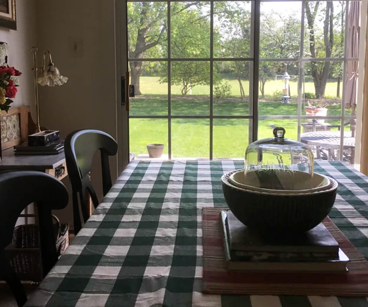 Green Checkered Tablecloth - Cloth Tablecloths