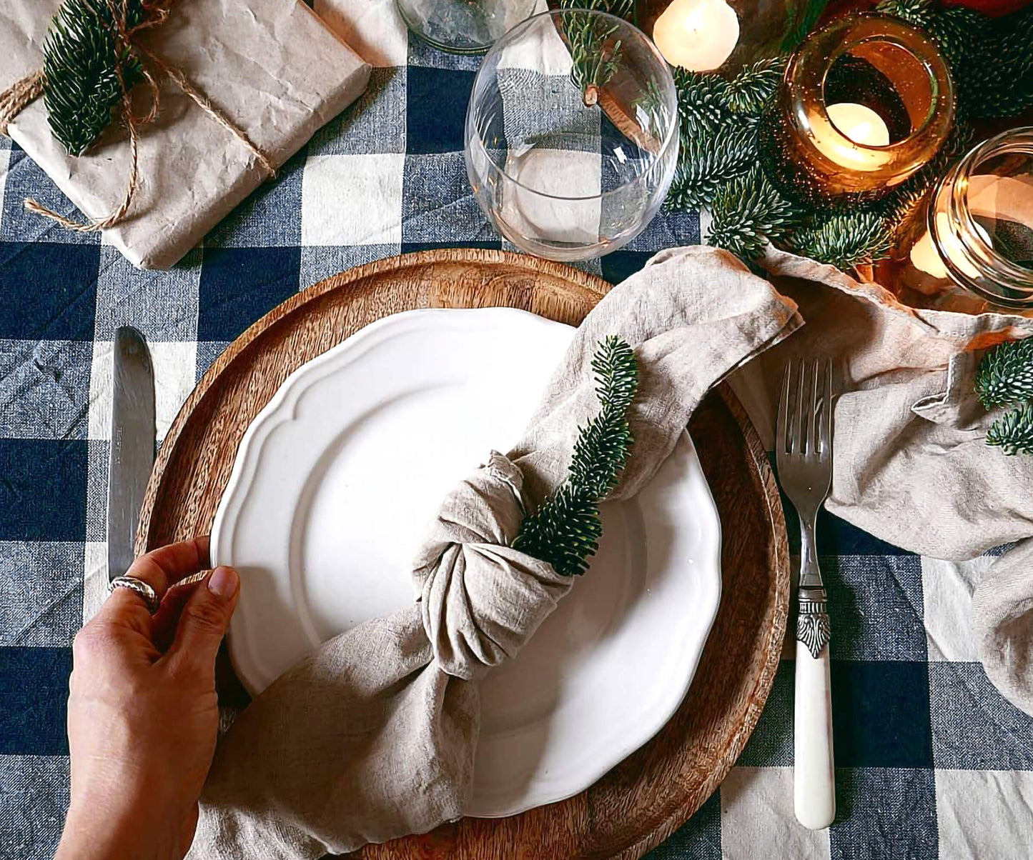 Navy Blue Tablecloth