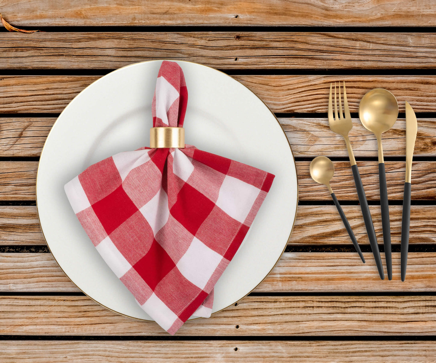 Cotton Napkins - Plaid Cloth Napkins