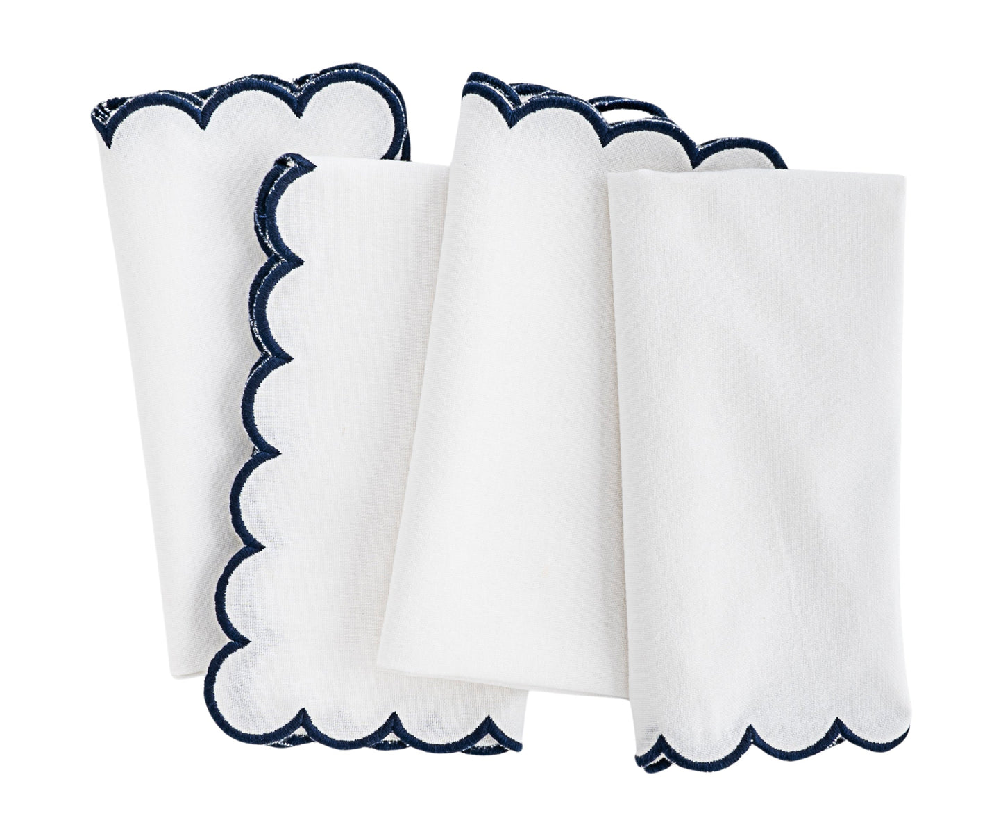 Scalloped Edge Linen Napkins