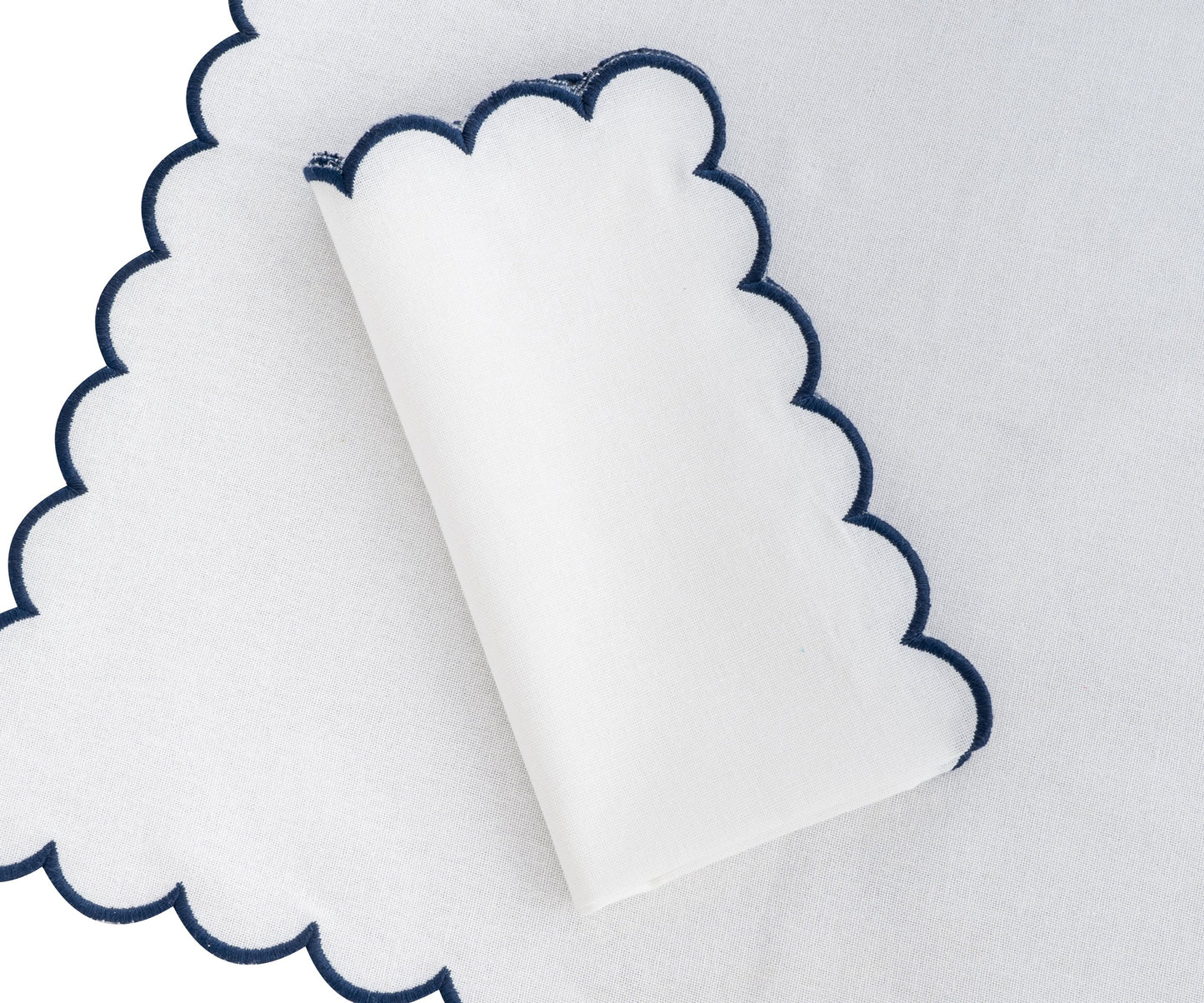 Scalloped Edge Linen Napkins