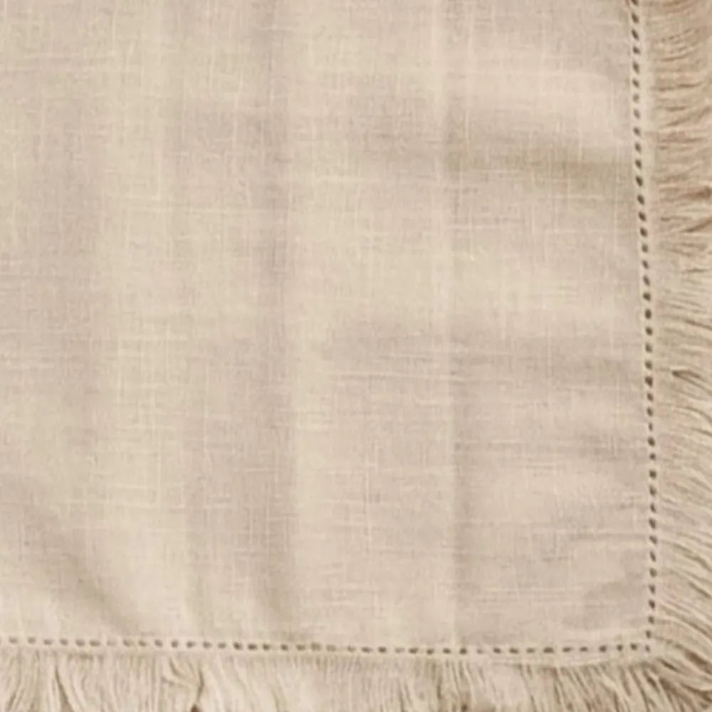 Fringe Dinner Napkins - Beige