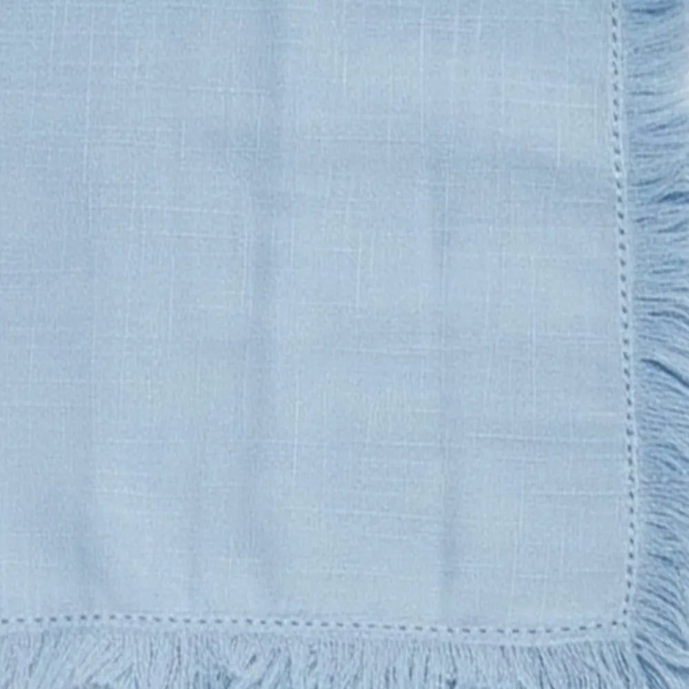 Blue Fabric Napkins - Fringe