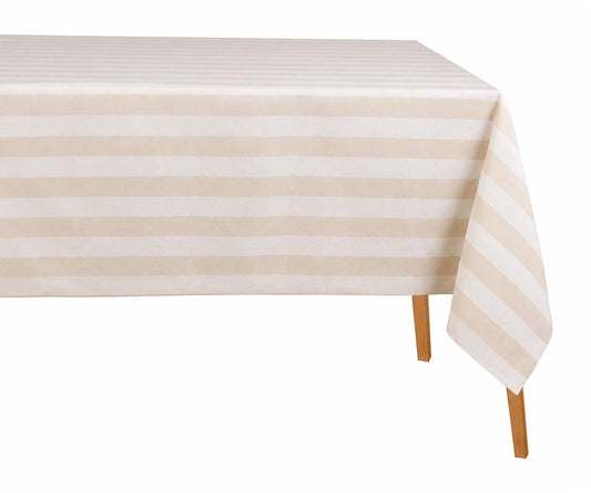 Striped Tablecloth - Beige