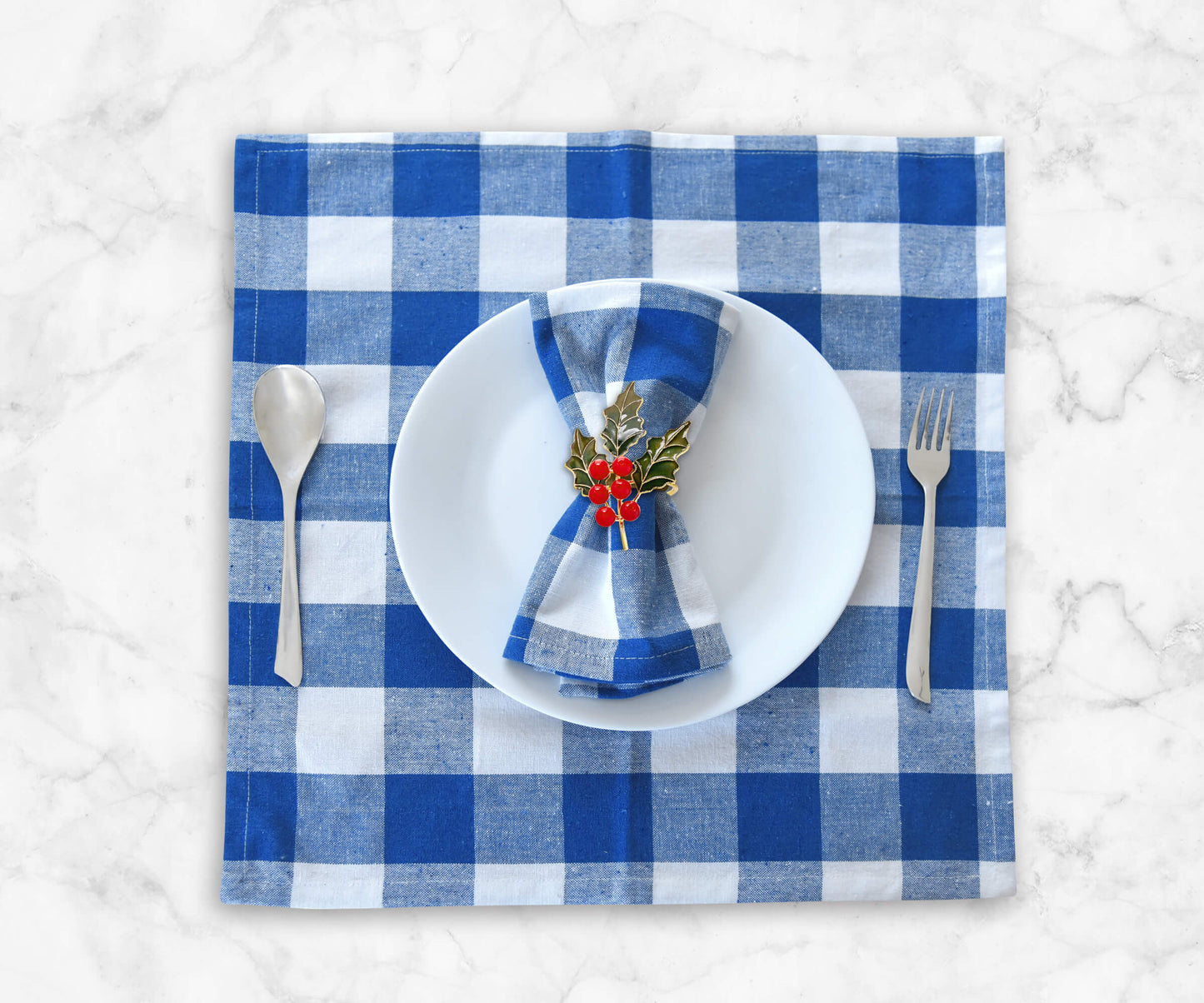 Cotton Napkins - Plaid Cloth Napkins