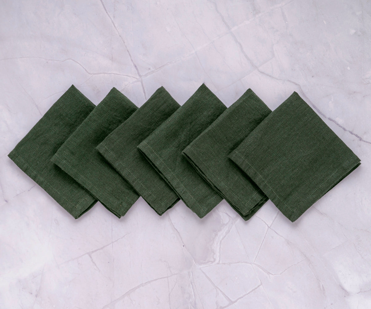 Plain Linen Napkins - Set of 4