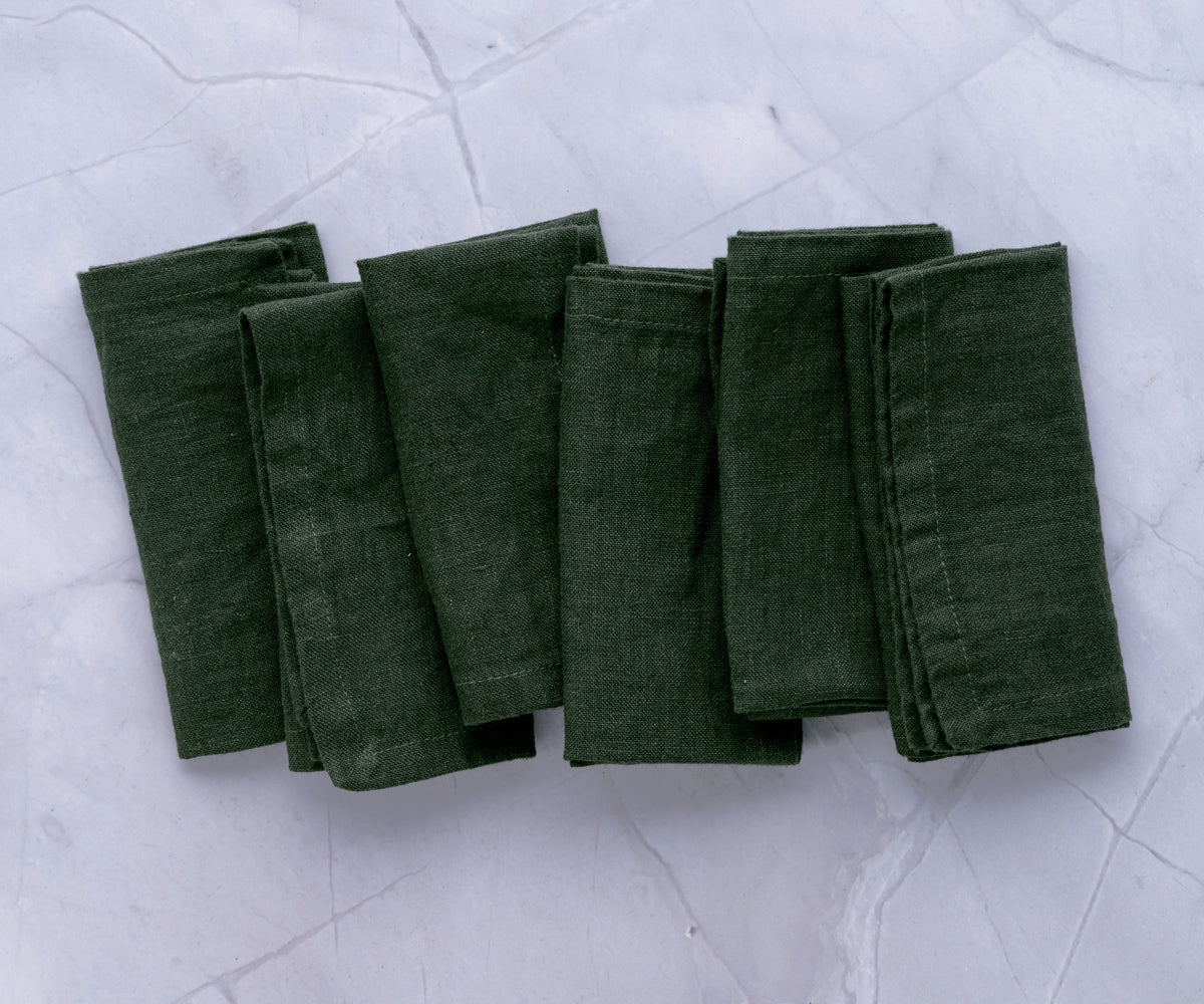 Plain Linen Napkins - Set of 4
