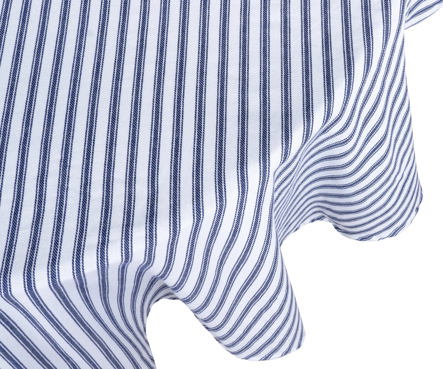 Blue and White Striped Tablecloth