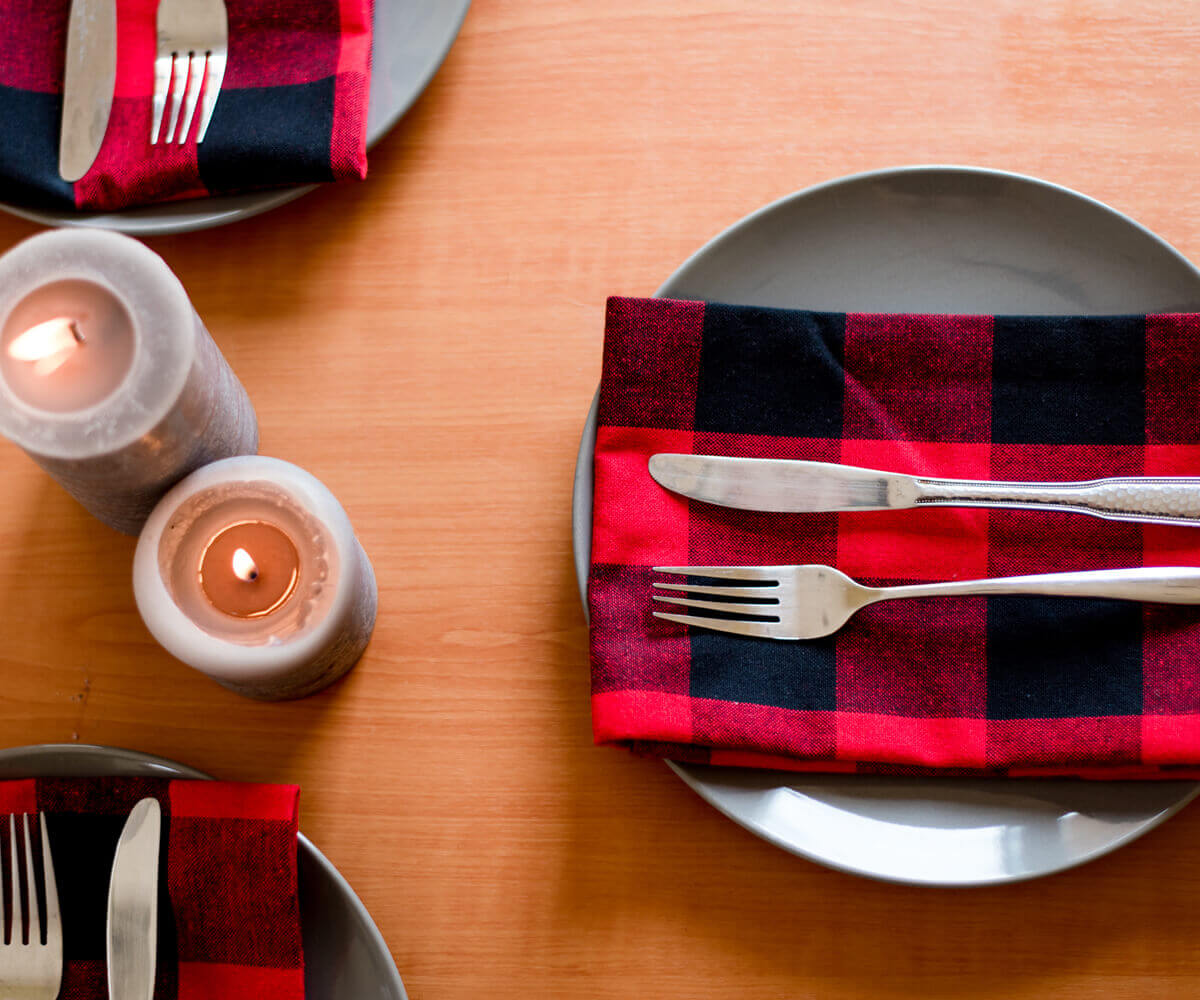 Cotton Napkins - Plaid Cloth Napkins