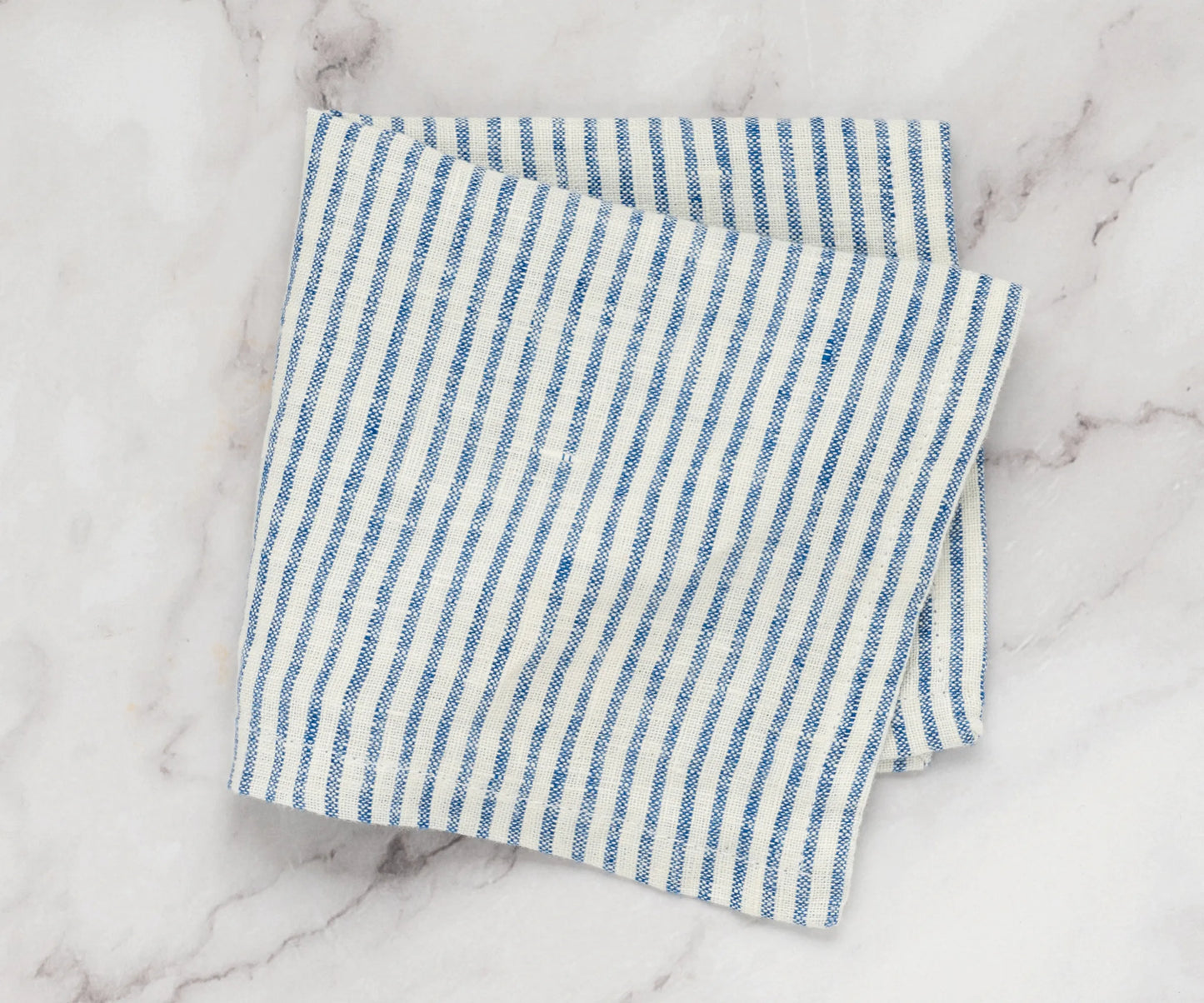 Blue Linen Striped Napkins