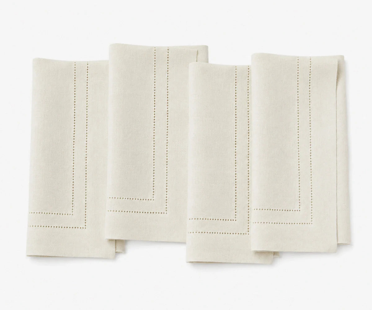 Linen Double Hemstitch Napkins