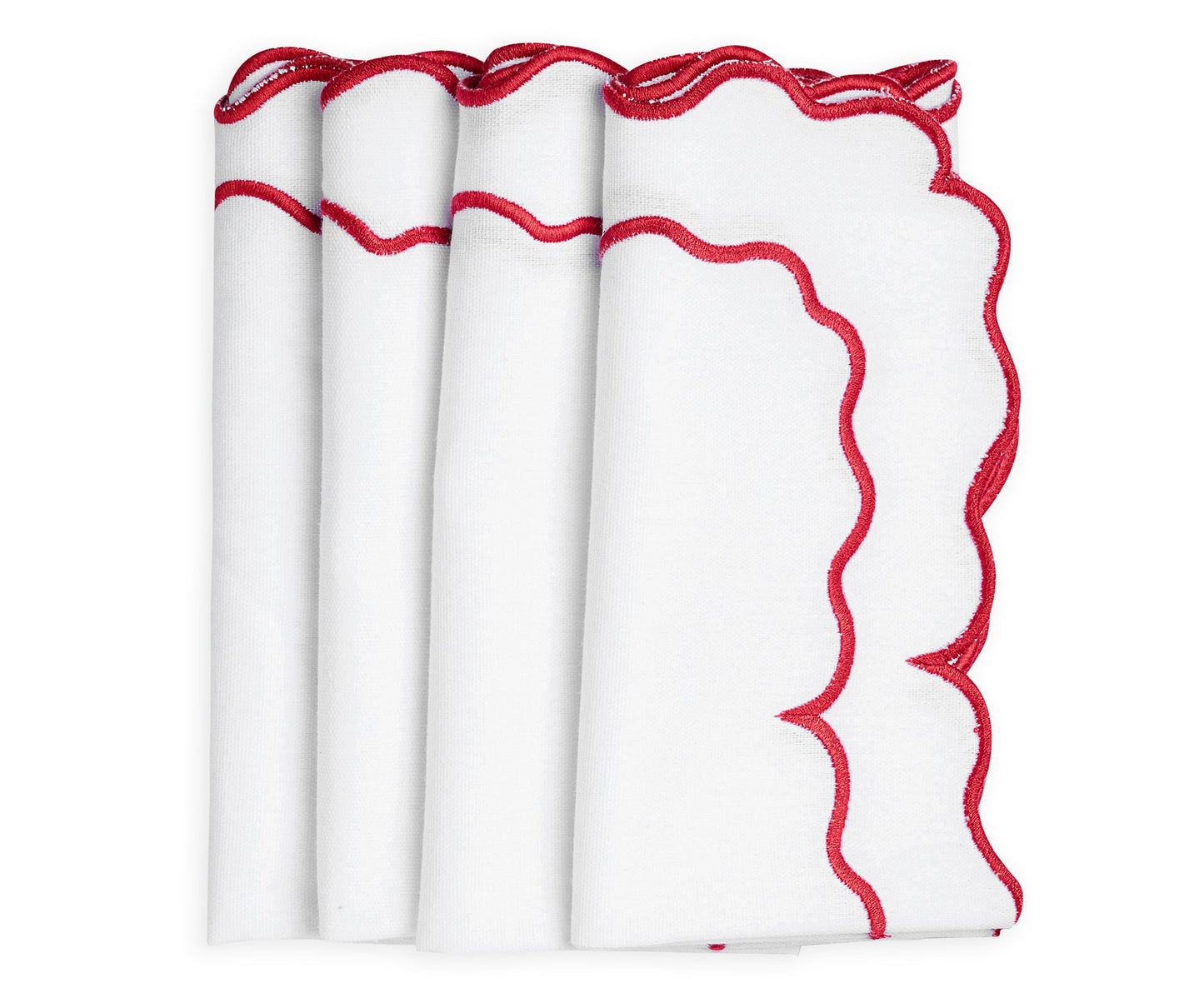Scallop Trim Napkins - 100% Linen