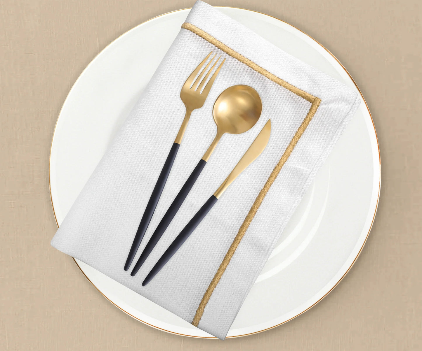 Dinner Napkins - White Cotton Napkins