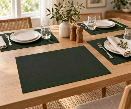 Green Linen Placemats