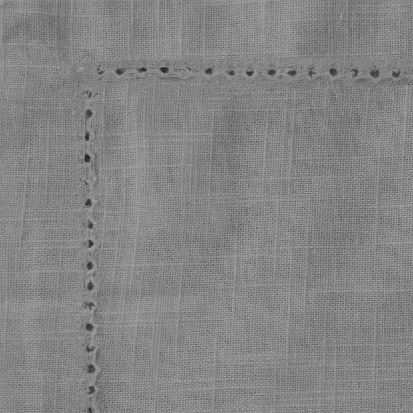Grey Cotton Napkins - Hemstitch