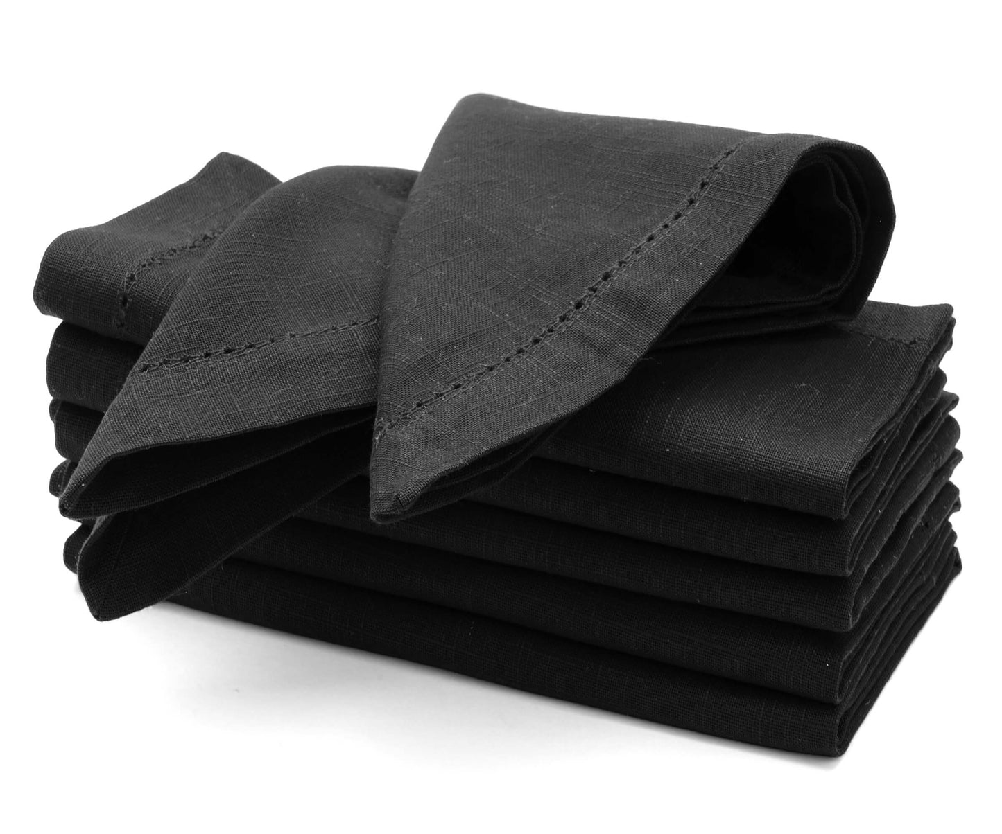Black Hemstitch Napkins