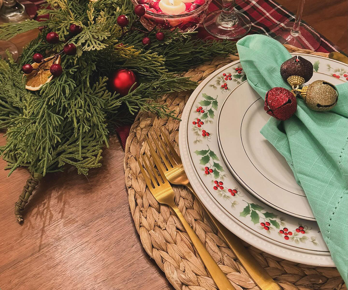 Cotton Dinner Napkins - Hemstitched Cloth Napkins