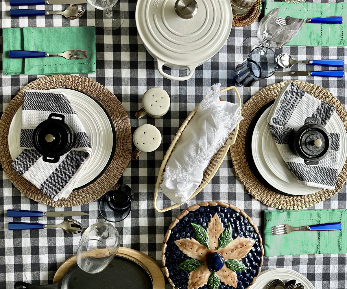 Cotton Dinner Napkins - Hemstitched Cloth Napkins