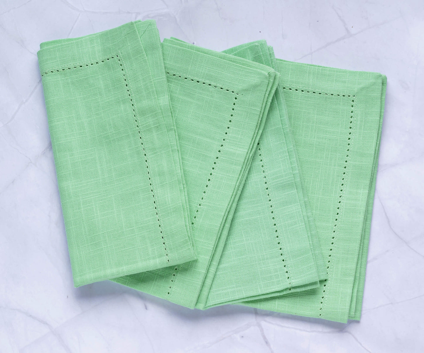 Cotton Dinner Napkins - Hemstitched Cloth Napkins