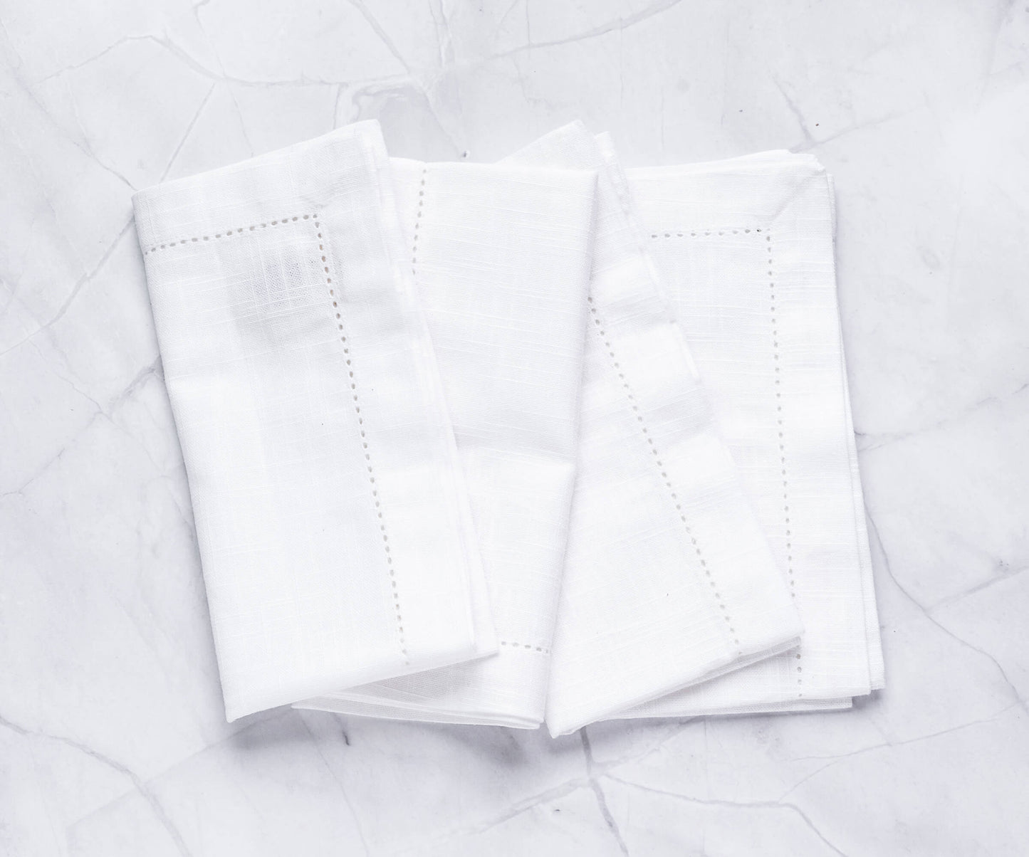 Cotton Dinner Napkins - Hemstitched Cloth Napkins