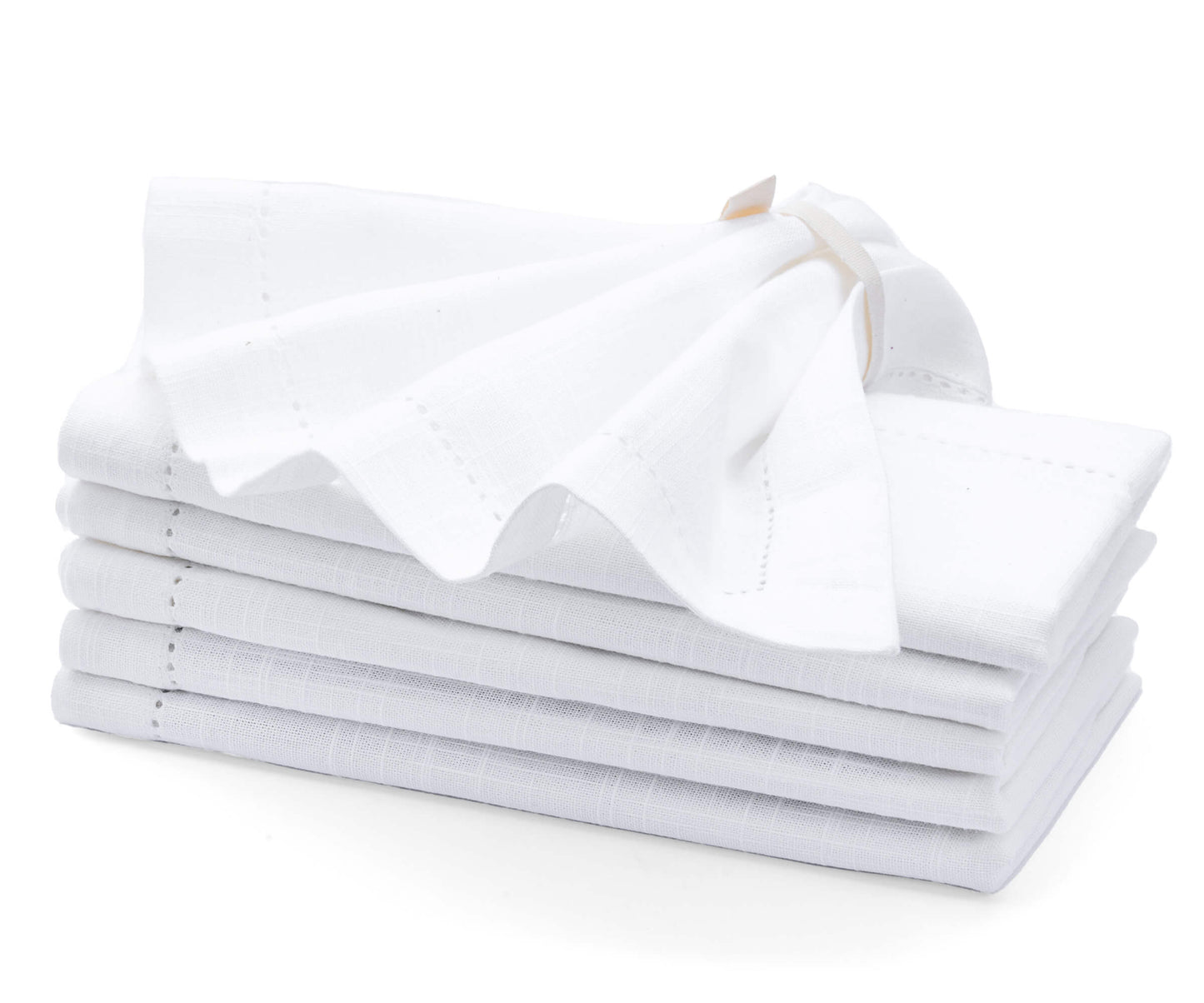 Cotton Dinner Napkins - Hemstitched Cloth Napkins