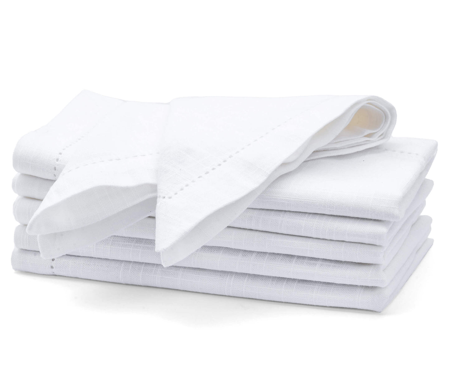 Cotton Dinner Napkins - Hemstitched Cloth Napkins