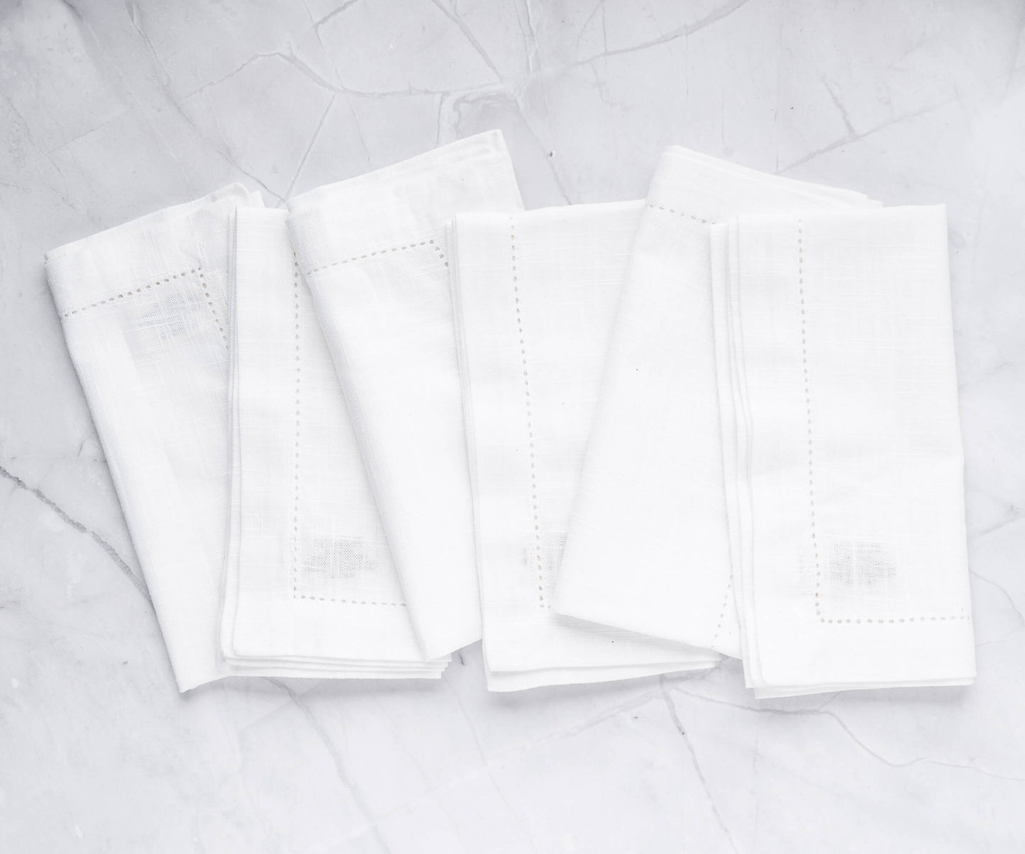 Cotton Dinner Napkins - Hemstitched Cloth Napkins