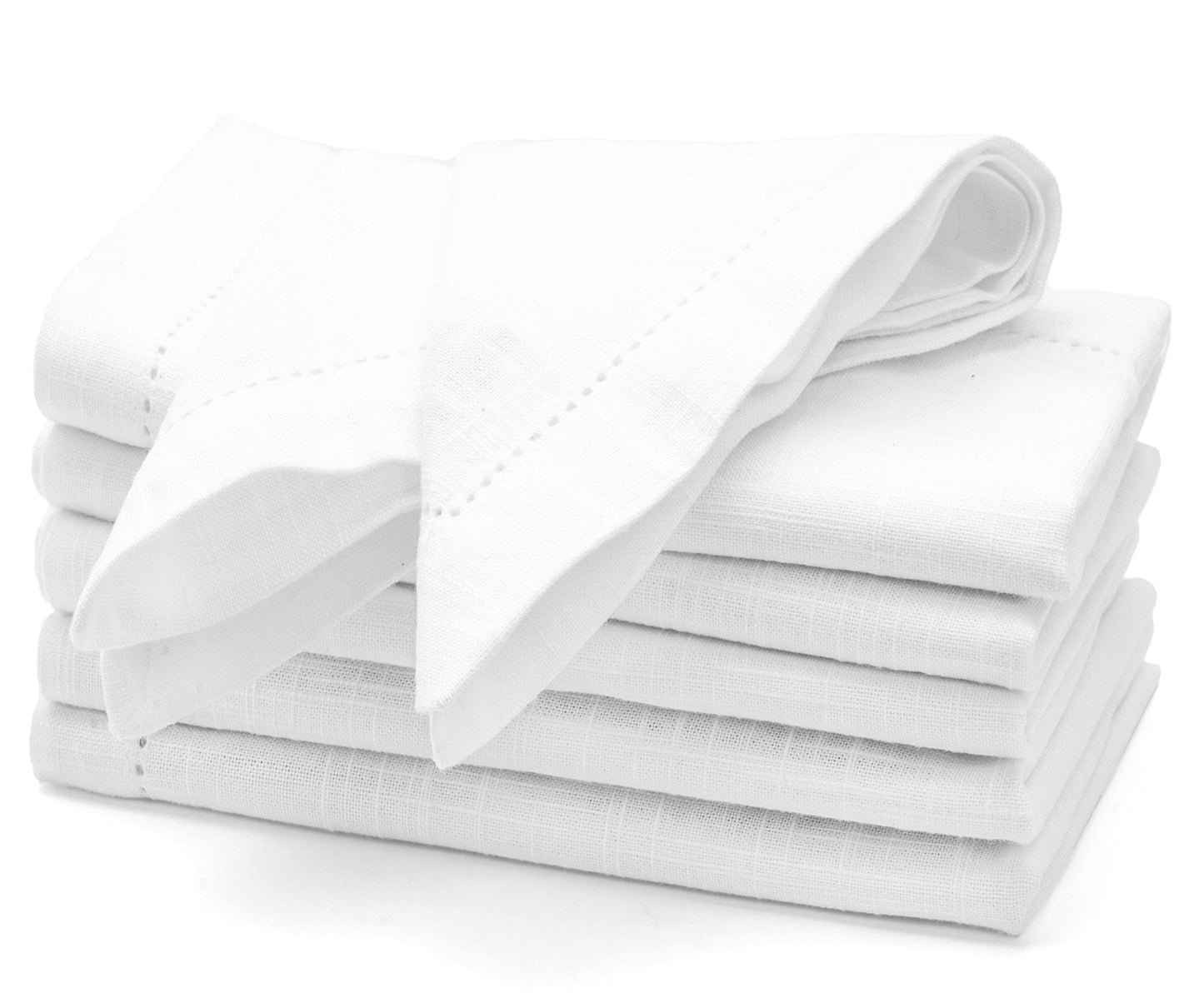 Cotton Dinner Napkins - Hemstitched Cloth Napkins