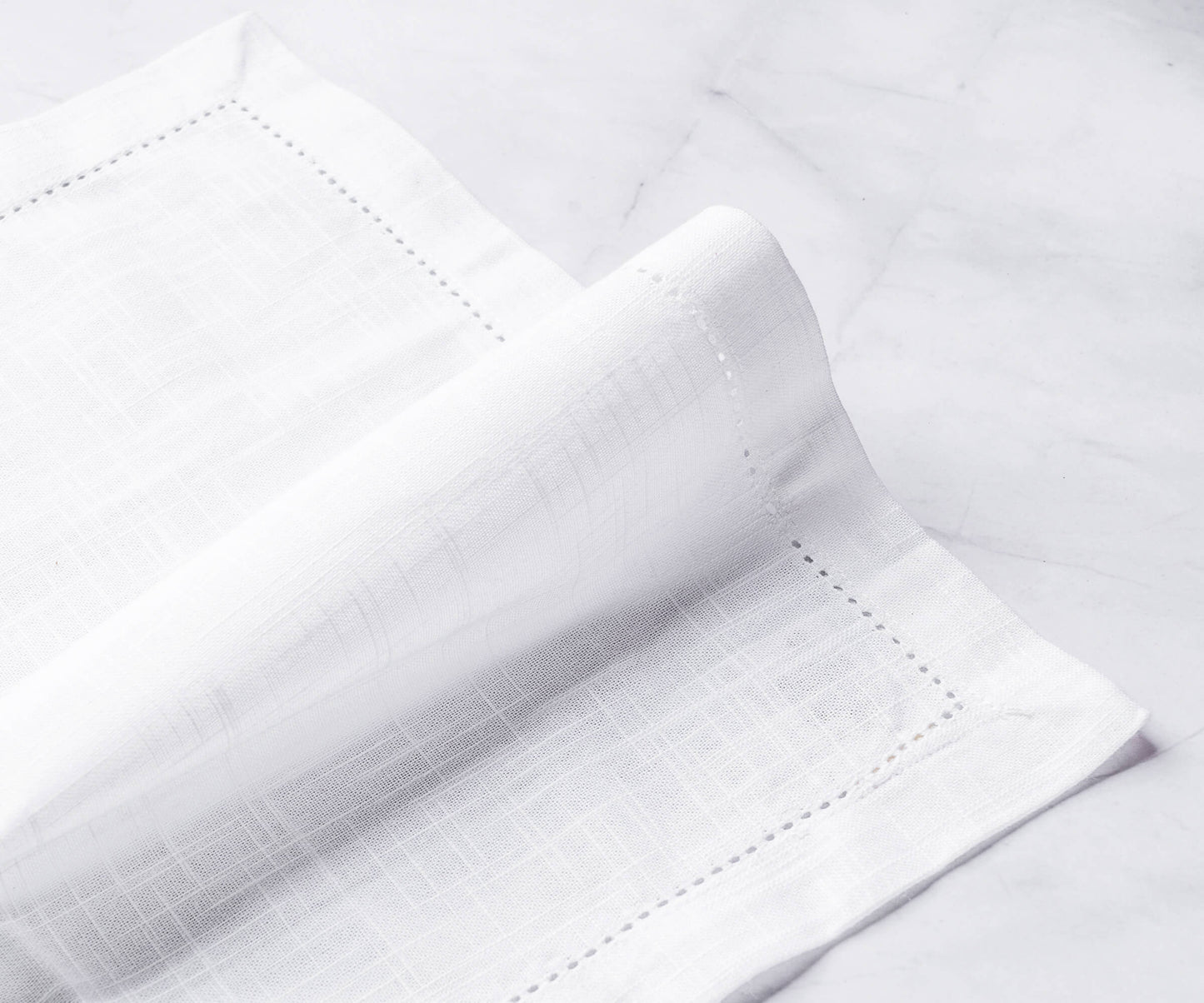 Cotton Dinner Napkins - Hemstitched Cloth Napkins