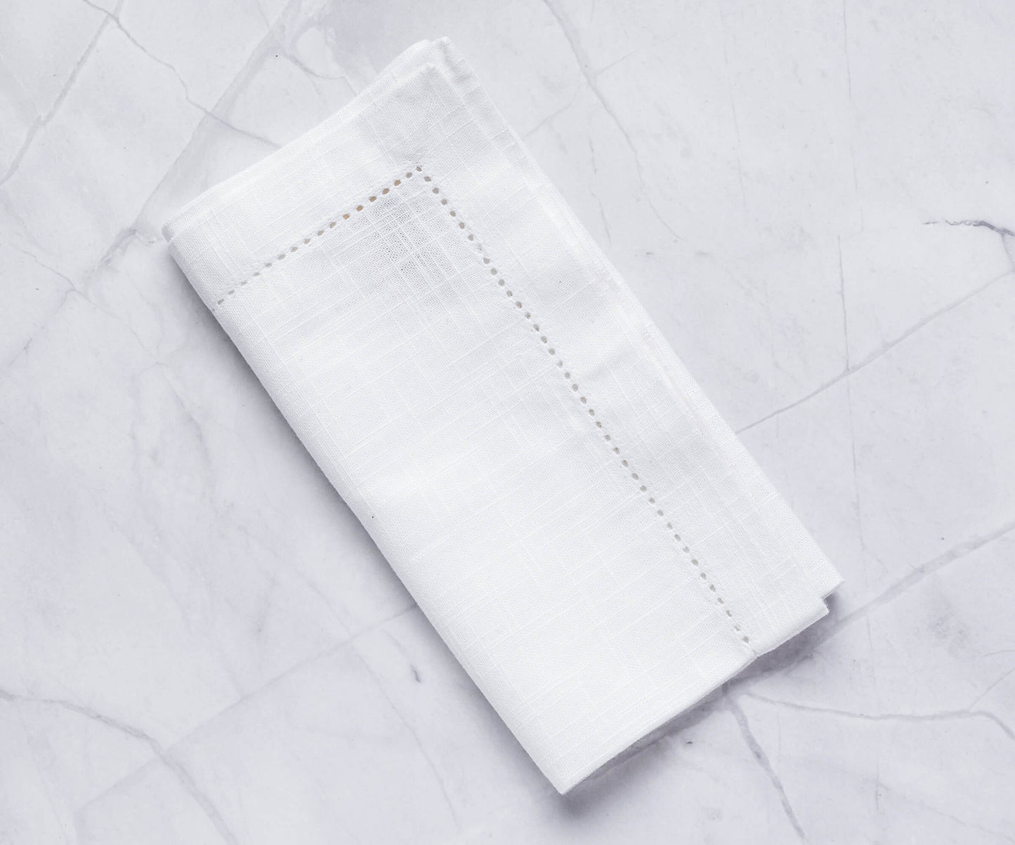 Cotton Dinner Napkins - Hemstitched Cloth Napkins
