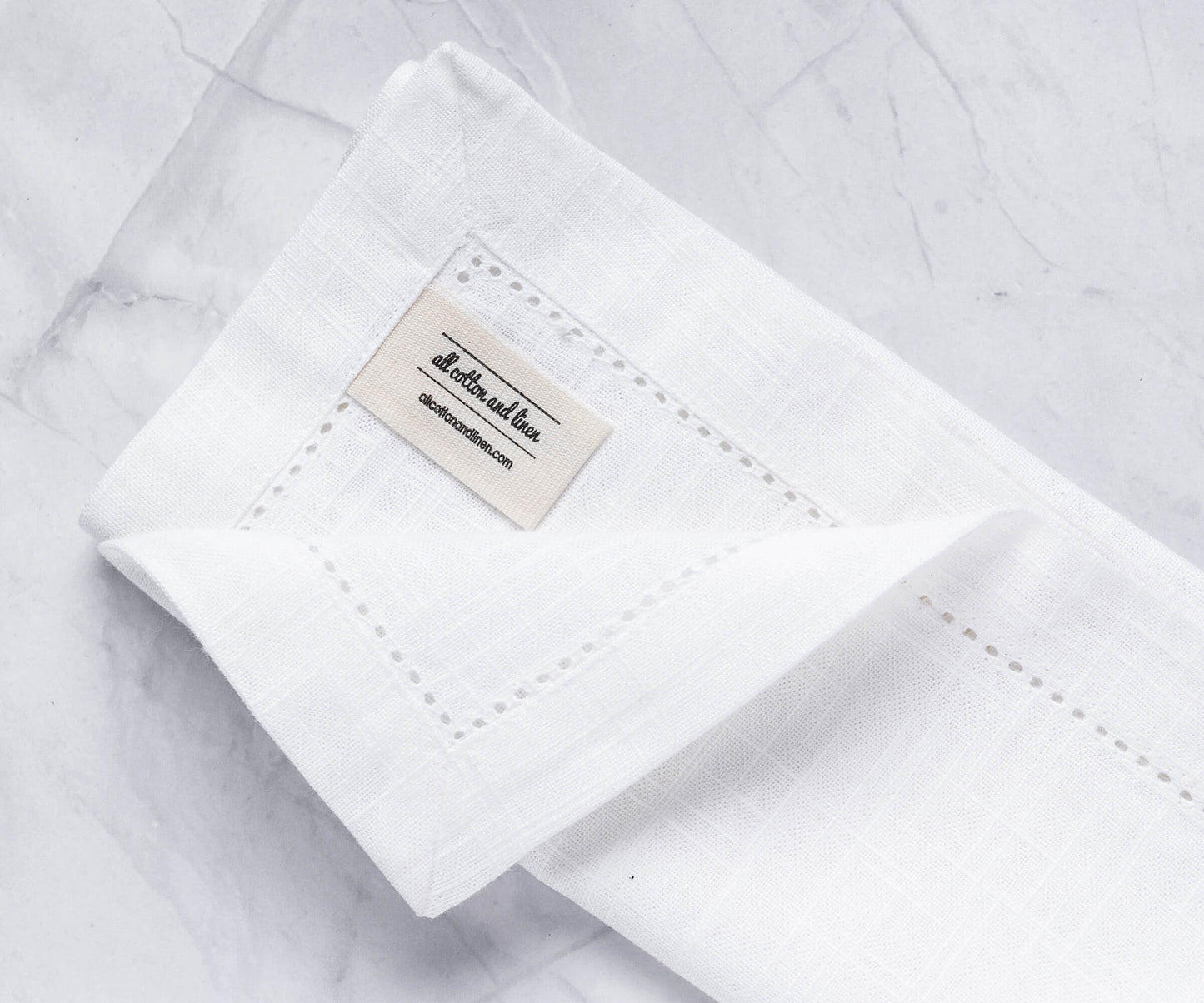 Cotton Dinner Napkins - Hemstitched Cloth Napkins