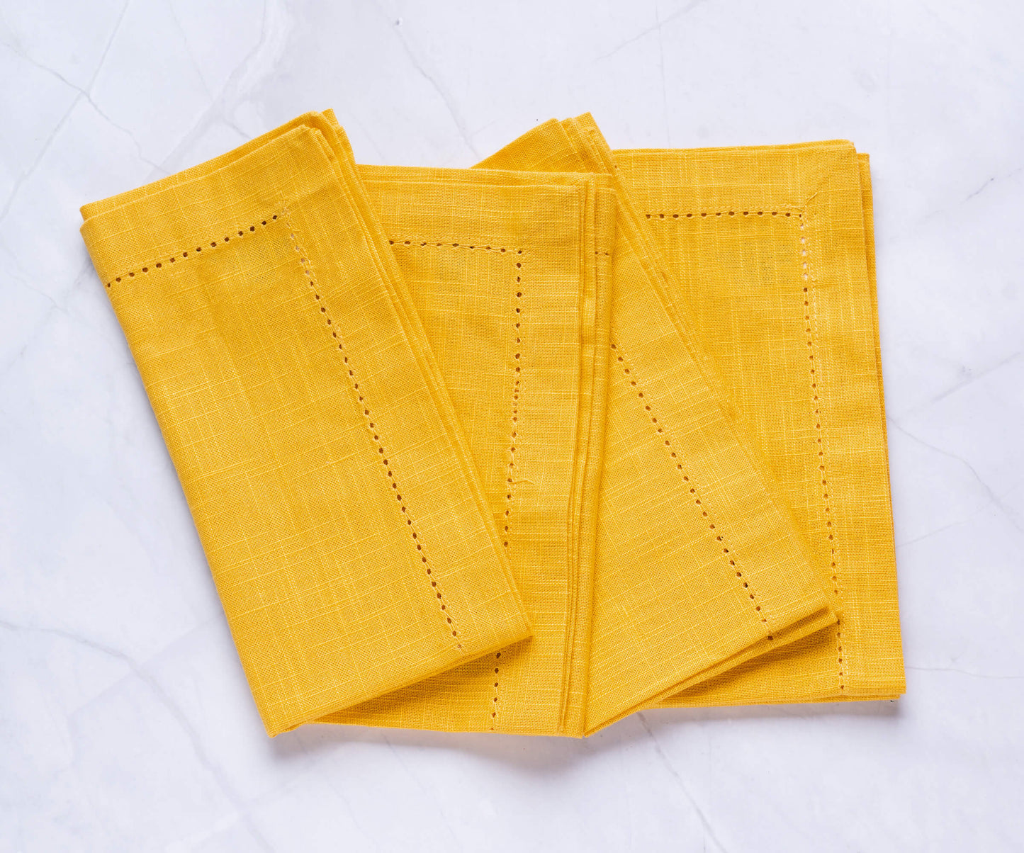 Cotton Dinner Napkins - Hemstitched Cloth Napkins