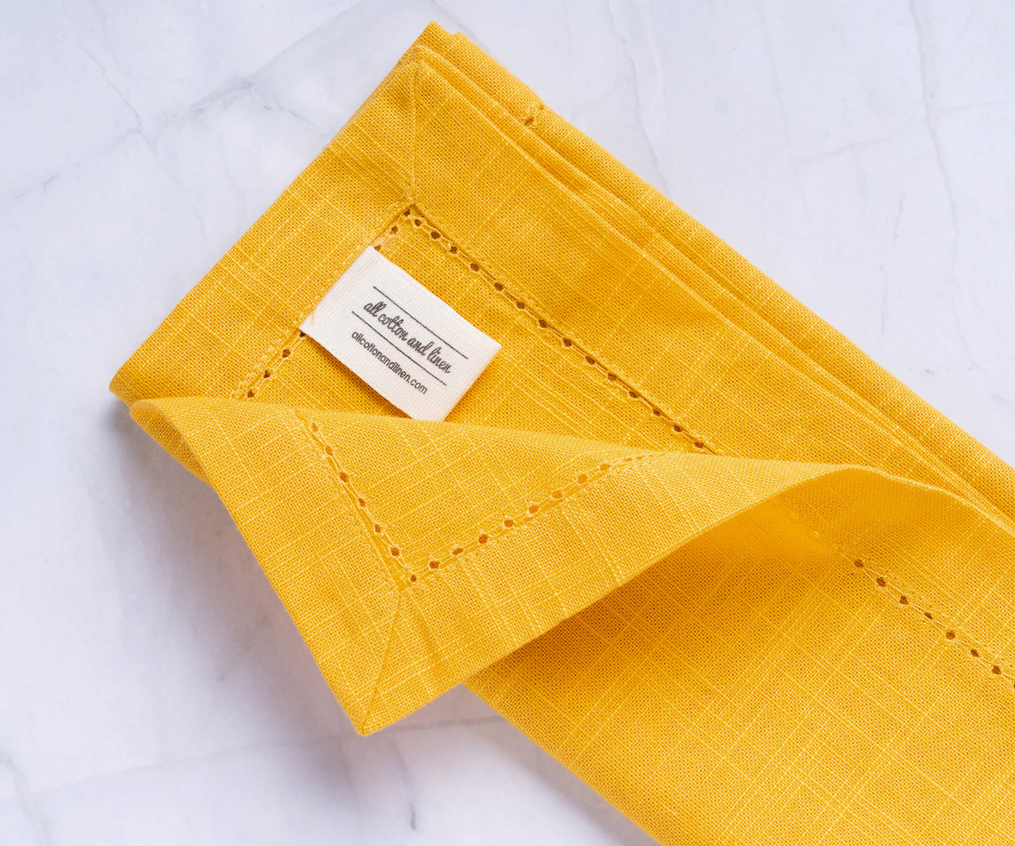 Cotton Dinner Napkins - Hemstitched Cloth Napkins