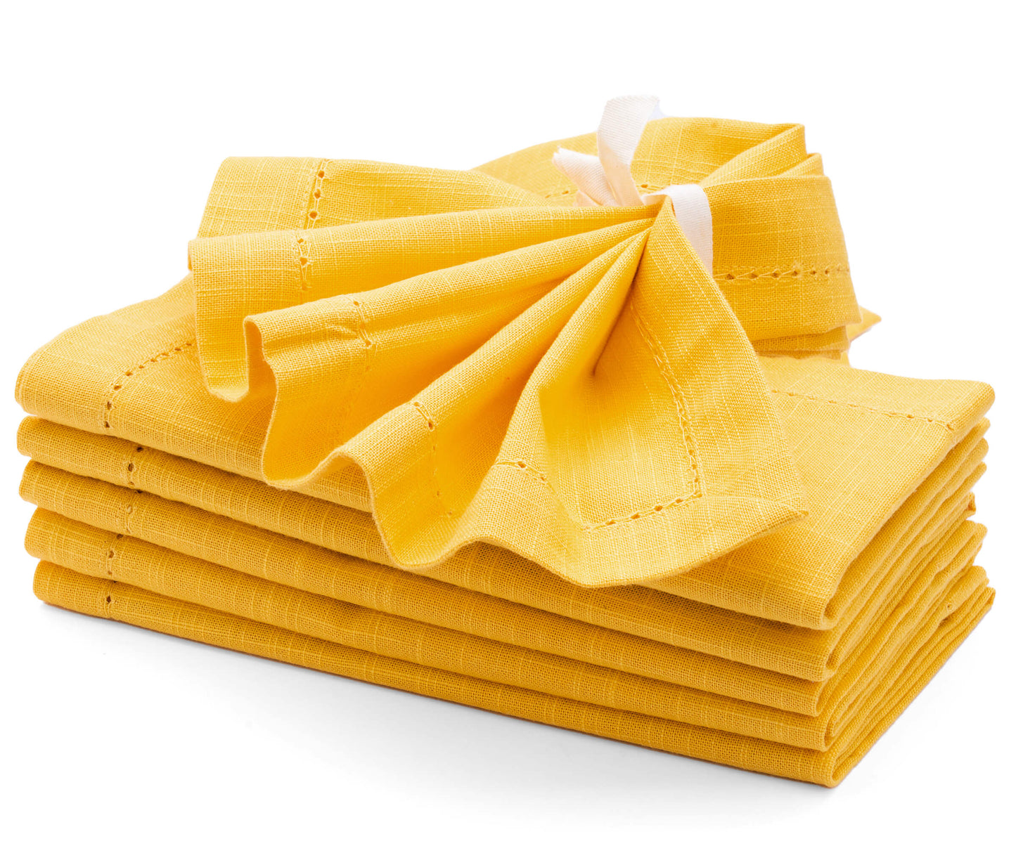 Cotton Dinner Napkins - Hemstitched Cloth Napkins