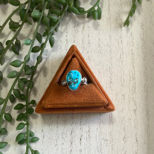 Handcrafted Sterling Silver Single Stone Turquoise Ring