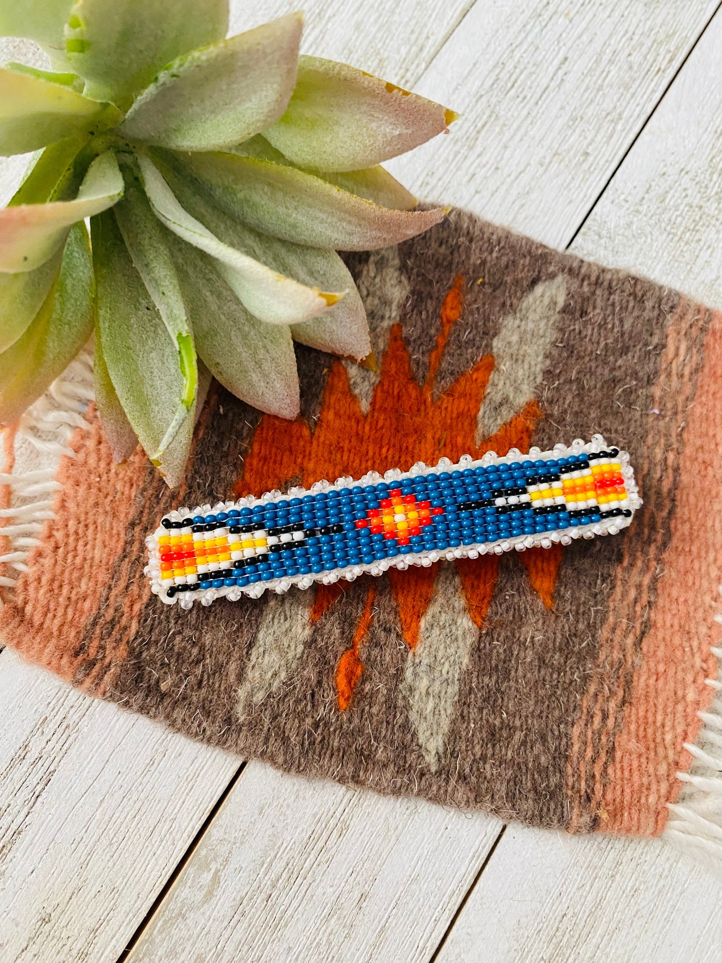 Handcrafted Handmade Beaded Barrette