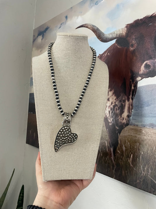 Handcrafted Sterling Silver Heart Pendant Signed
