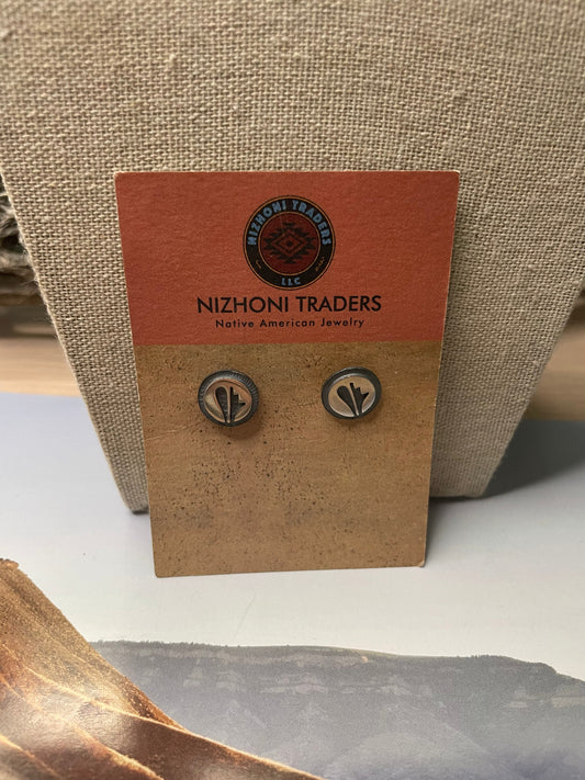Handcrafted Sterling Silver Stud Earrings