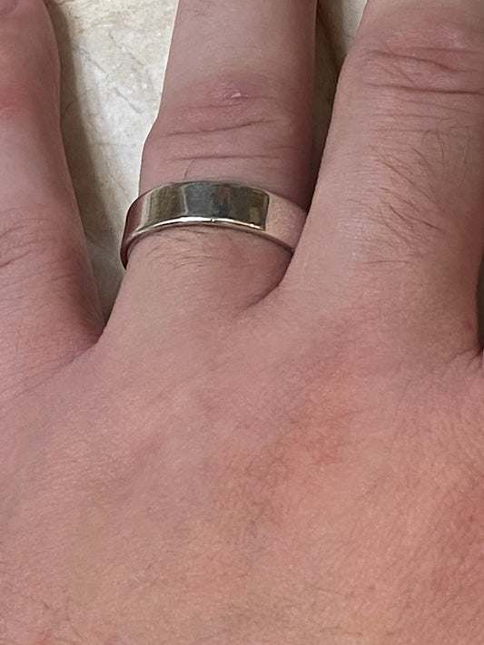 Handcrafted Sterling Silver Band Ring Size 11