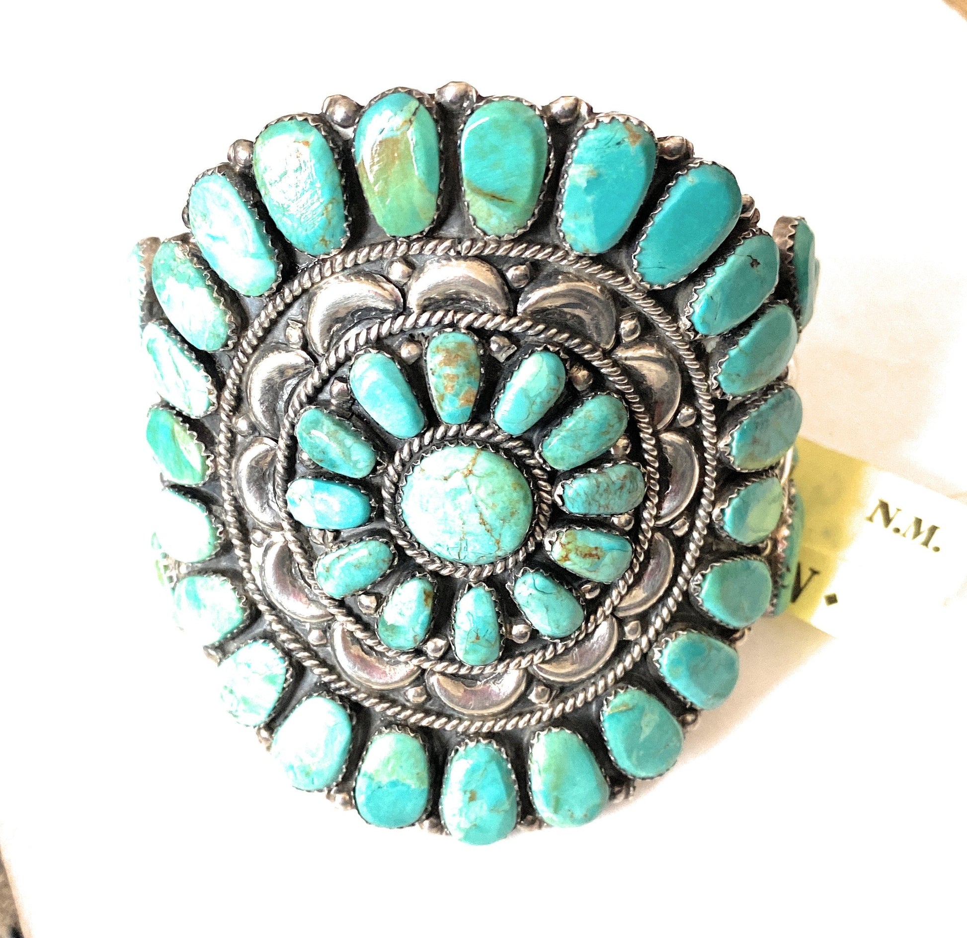 Vintage Navajo Turquoise Sterling Silver Cuff Bracelet