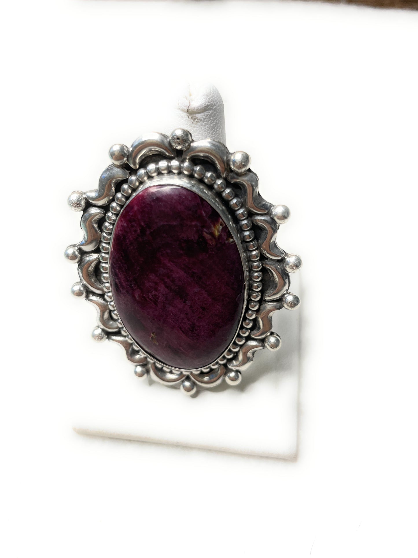 Handcrafted Spiny Sterling Silver Adjustable Ring Signed