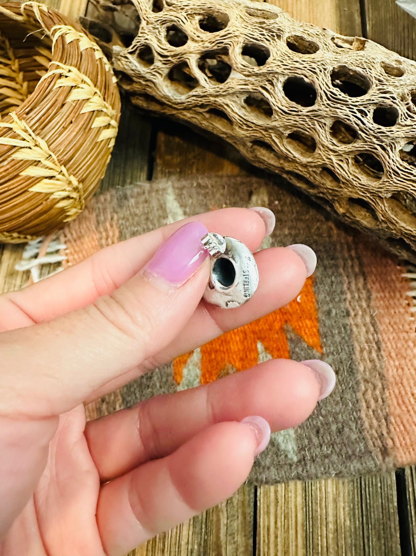 Handcrafted Cowboy Hat Sterling Silver Stud Earrings