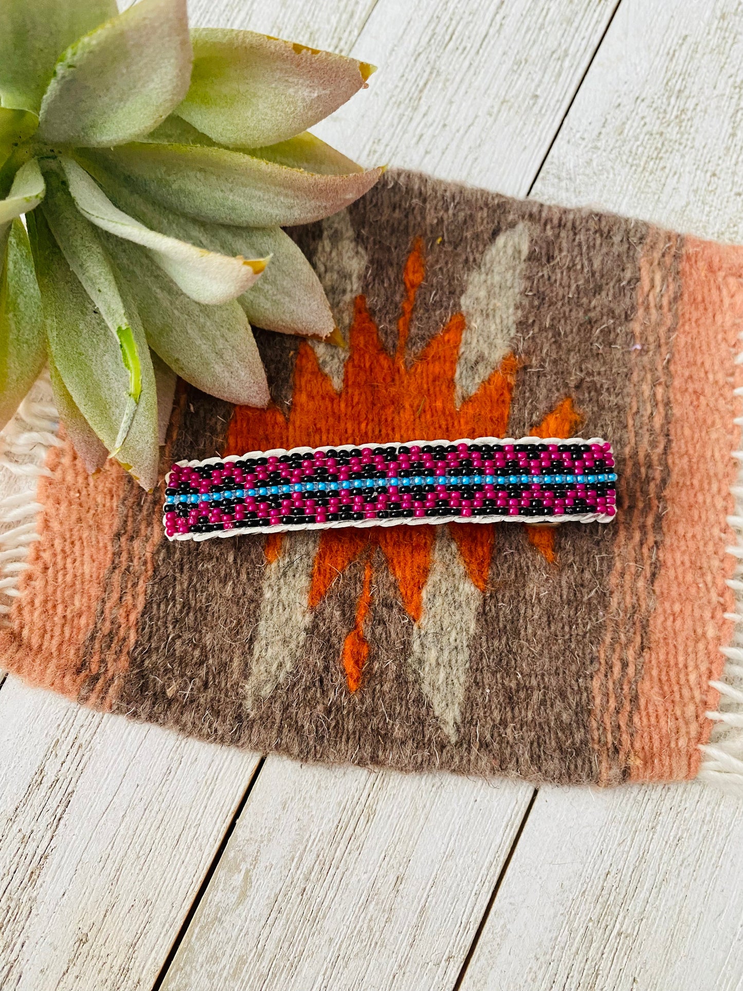 Handcrafted Handmade Beaded Barrette