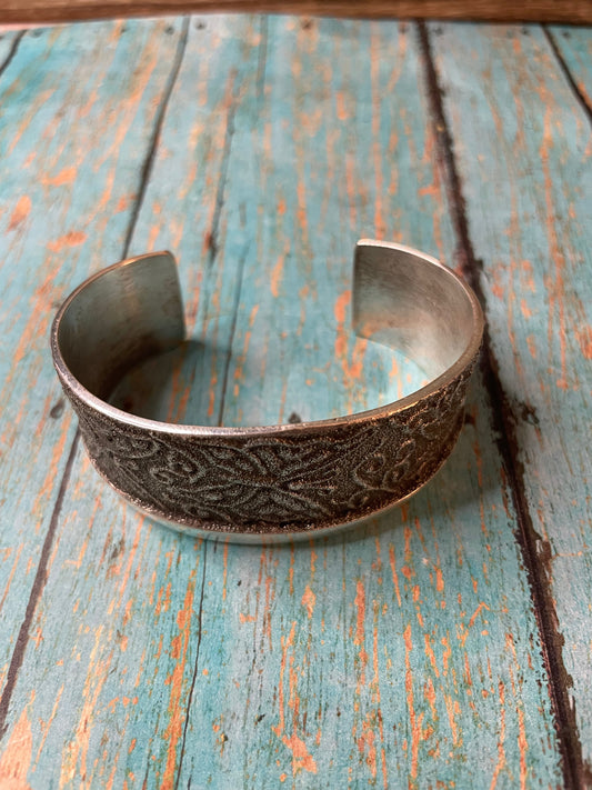 Handcrafted Sterling Silver Butterfly Bracelet Stamped And Signed
